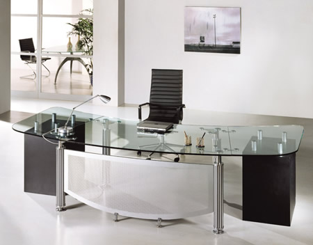 玻璃办公桌